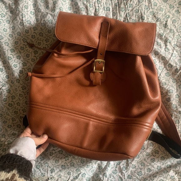 olpr Handbags - OLPR backpack - BACKPACK CHARLOTTE OF SOFT PEBBLE LEATHER - TAWNY
